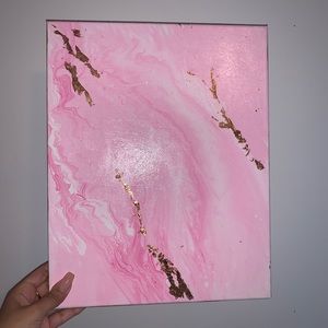 Art🤍 Pink&Rose gold painting